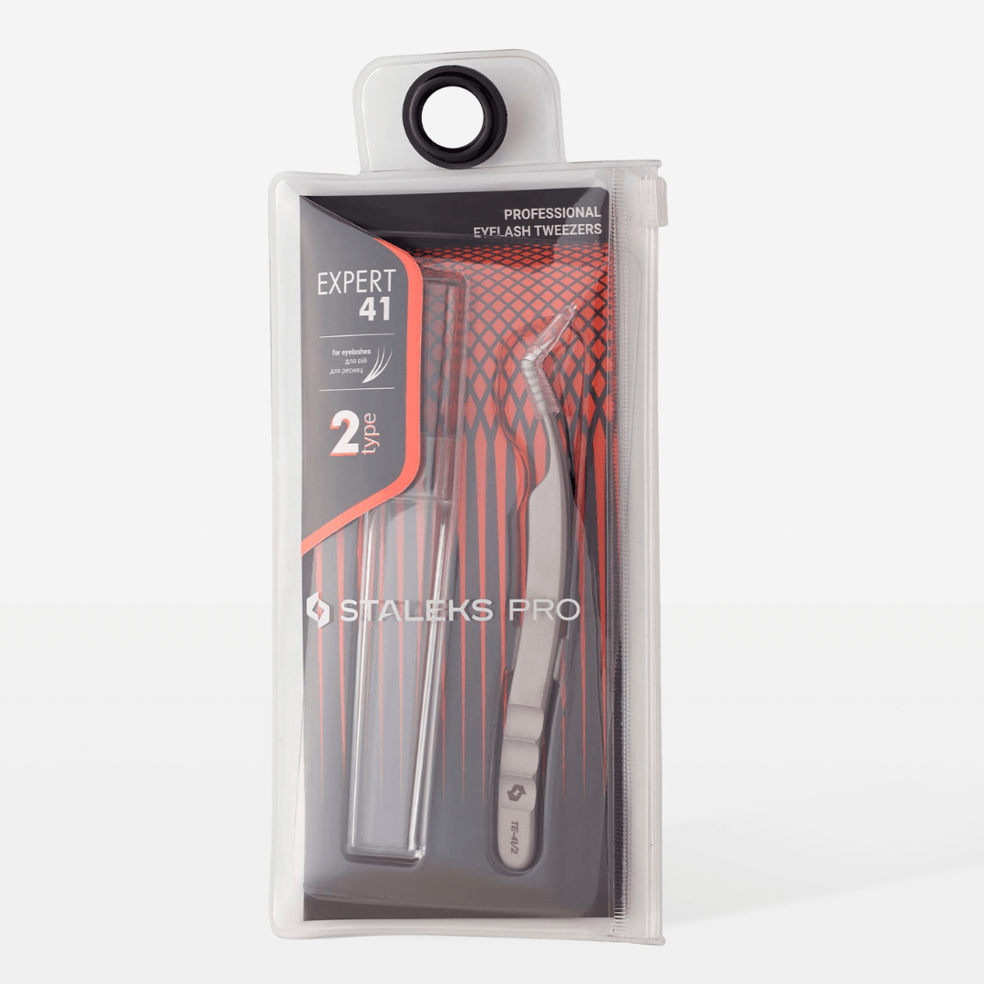EXPERT 41 TYPE 2 Profesyonel Kirpik Cımbızı (L Şeklinde, 40')