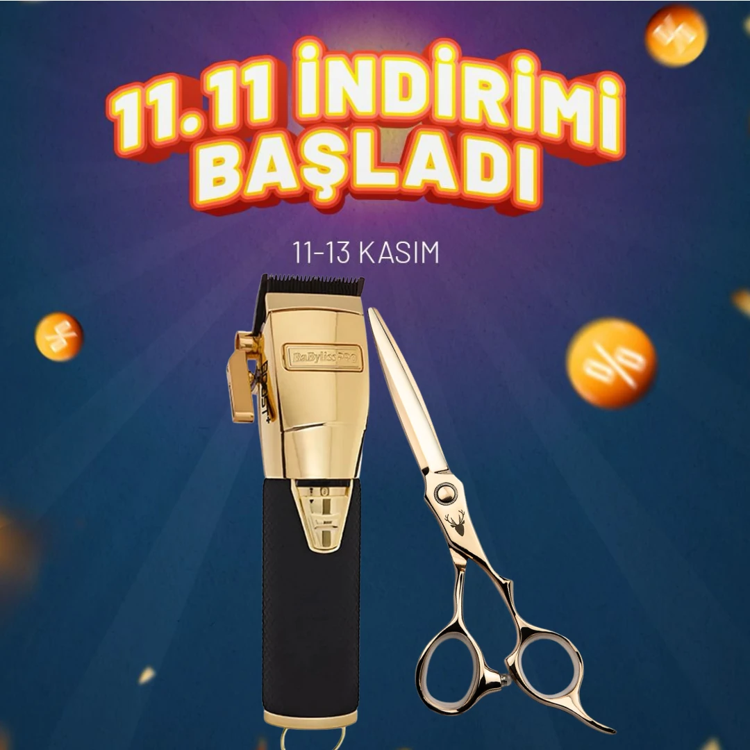 Babyliss Gold Boost + RYC Gold Makas Kuaför Seti