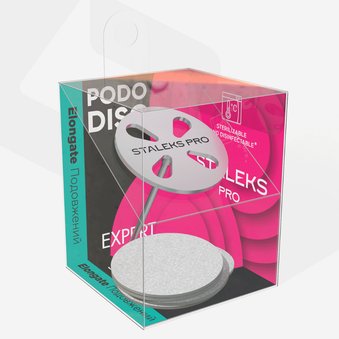 PODODISC STALEKS PRO L Pedikür Disk (25 mm), 180 Grit Törpüler Set Ile (5 Adet)