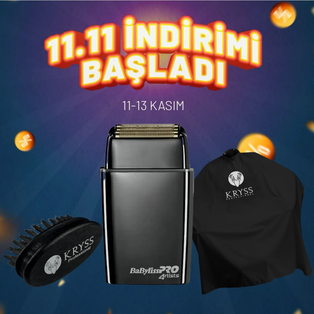 Babyliss Siyah Shaver + Kryss Penuar ve Fırça Seti