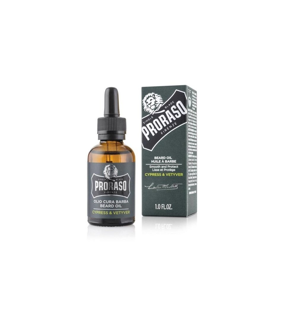 Proraso Sakal Bakım Yağı, Cypress & Vetyver, 30 ml