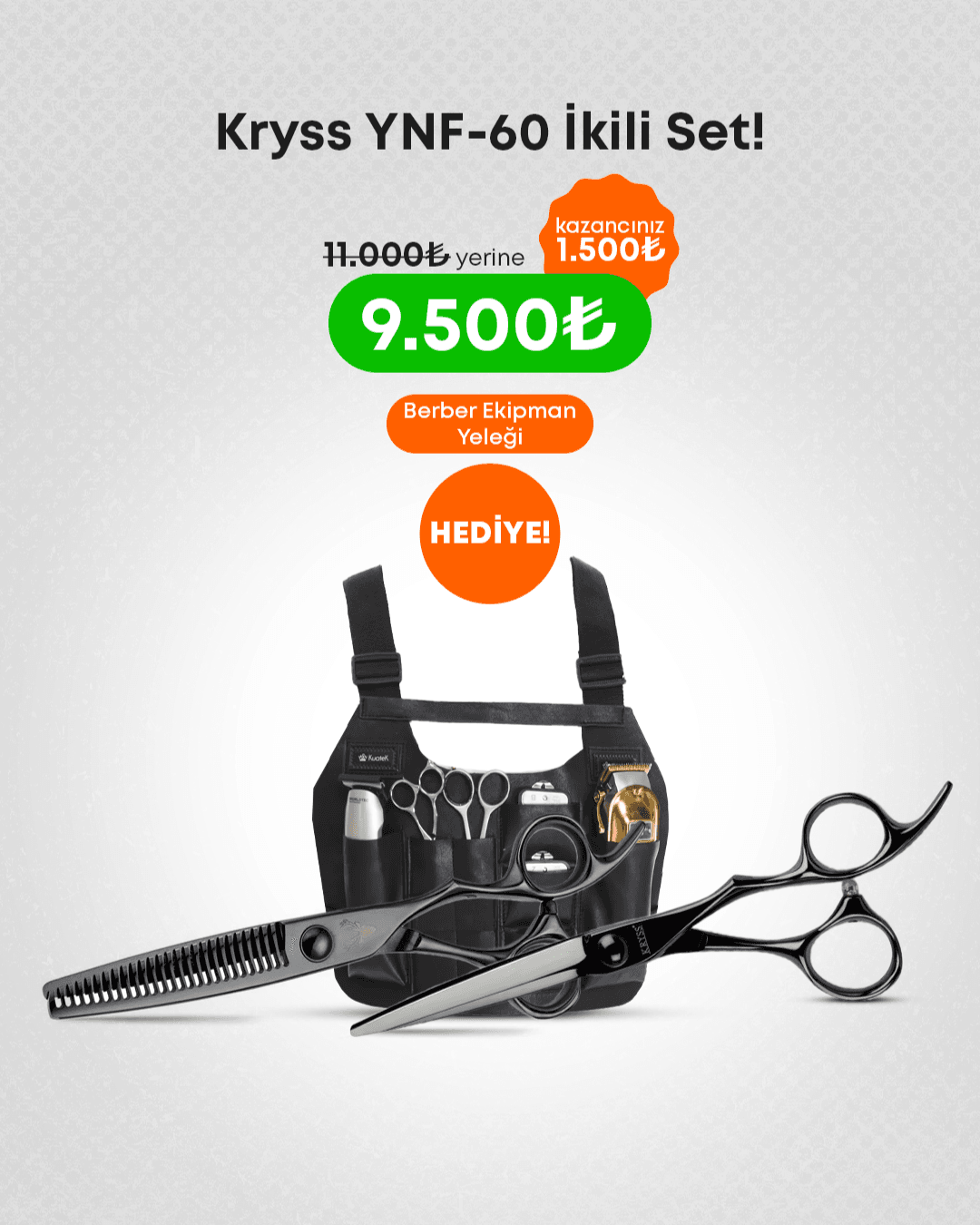 Kryss Black Ynf Makas Seti (Ekipman Yeleği Hediyeli!)