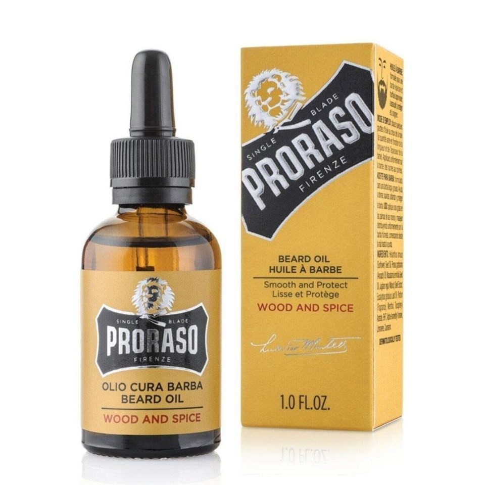 Proraso Sakal Bakım Yağı, Wood & Spice, 30 ml