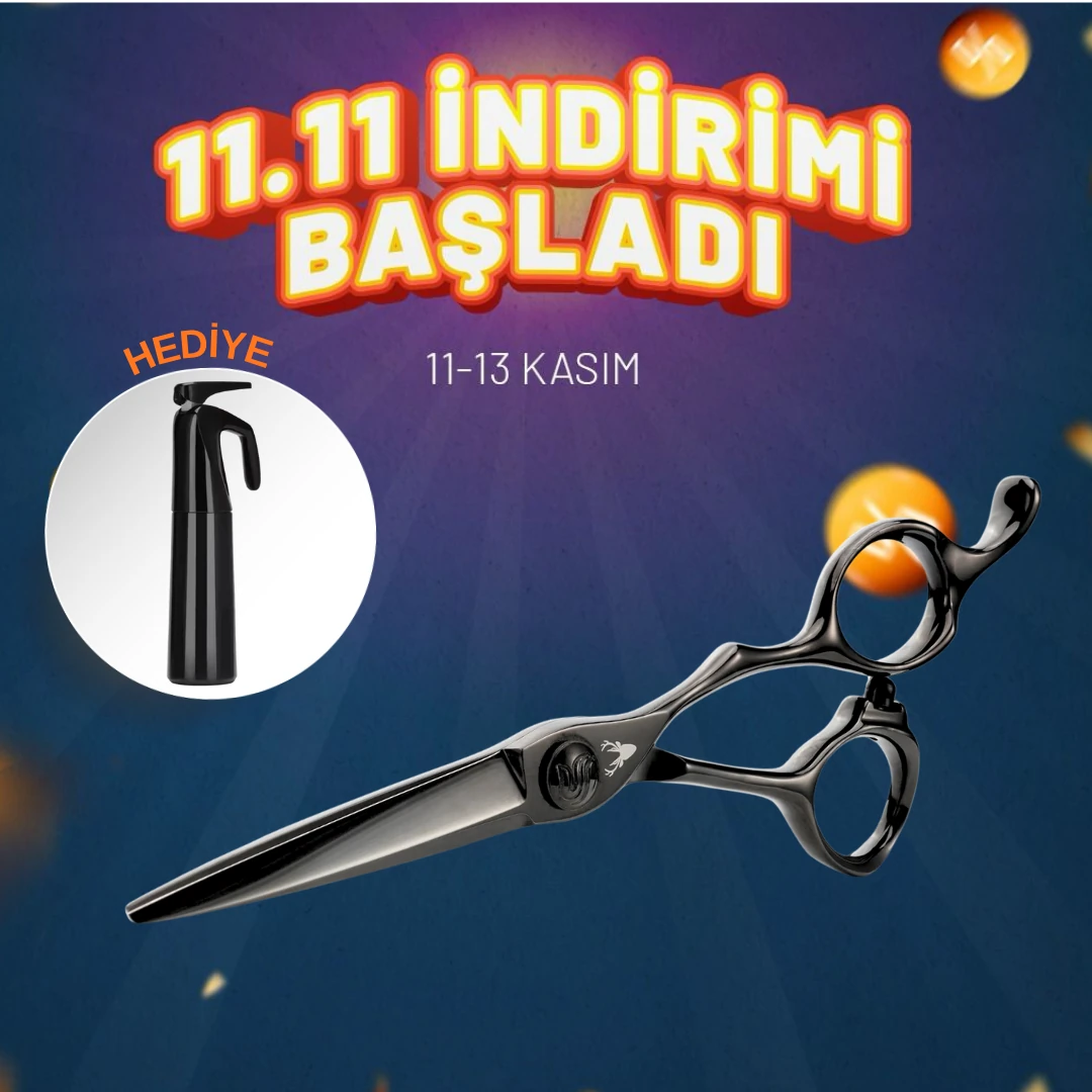 BTR Profesyonel Saç Kesim Makası | Siyah Suluk Hediye