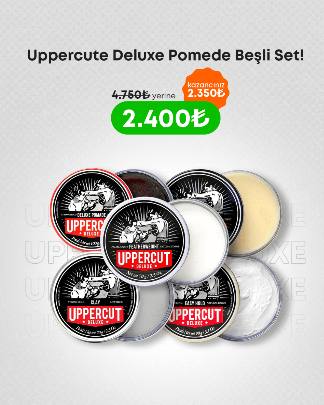 Uppercute Deluxe Pomede Beşli Set!