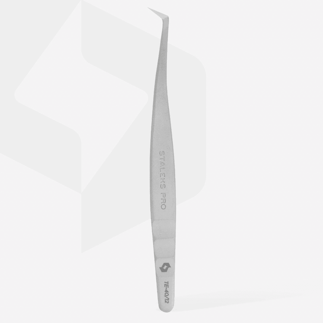 EXPERT 40 TYPE 12 Profesyonel Kirpik Cımbızı (L Şeklinde, 65')