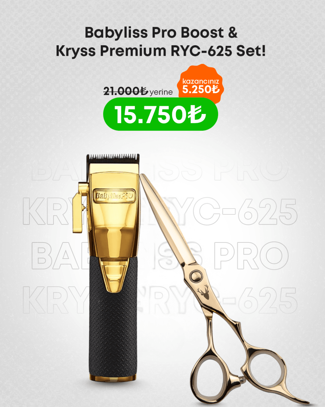 Babyliss Gold & Kryss Set!