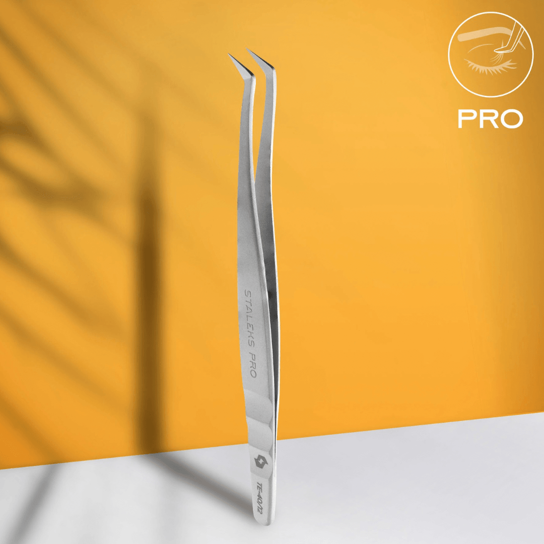 EXPERT 40 TYPE 12 Profesyonel Kirpik Cımbızı (L Şeklinde, 65')
