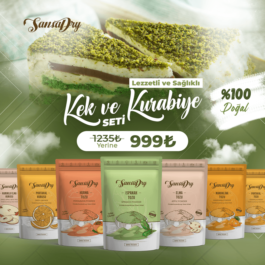 Kek Kurabiye Seti – Doğal Toz ve Kurutulmuş Meyve Paketi