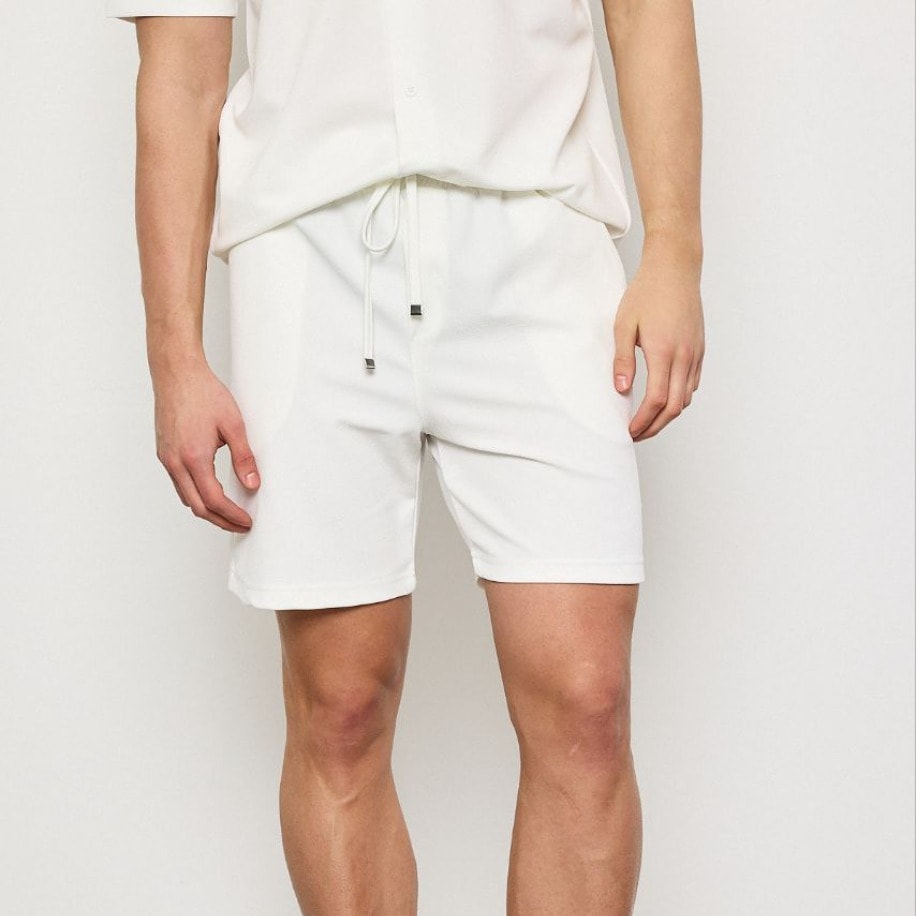 Jakarlı Örme Kumaş Şort