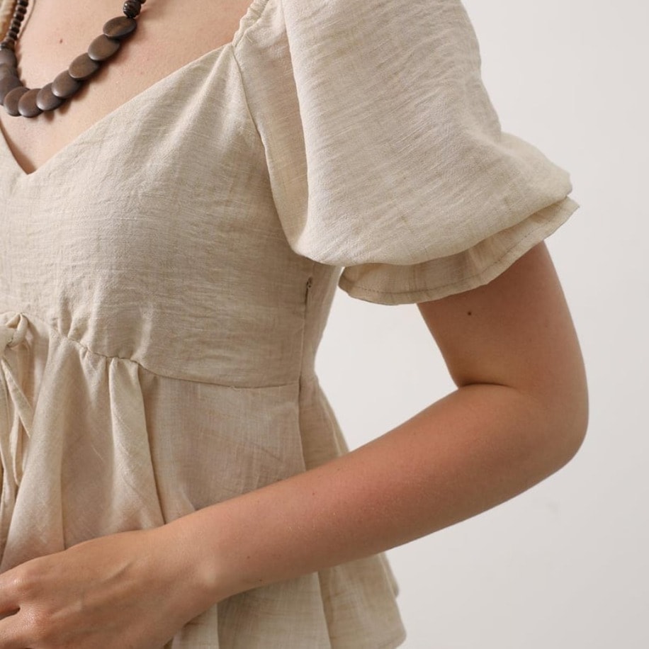 Fiyonklu Yarım Balon Kollu Takım