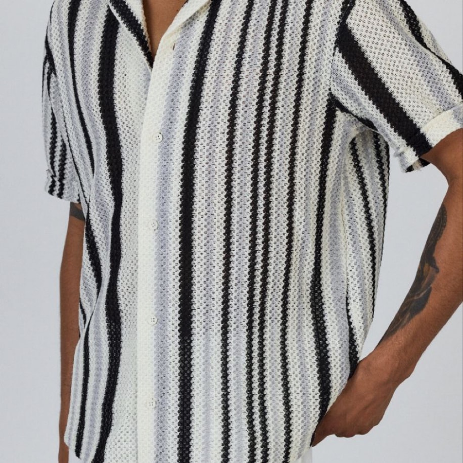 Örme Jakar Çizgili Kumaş