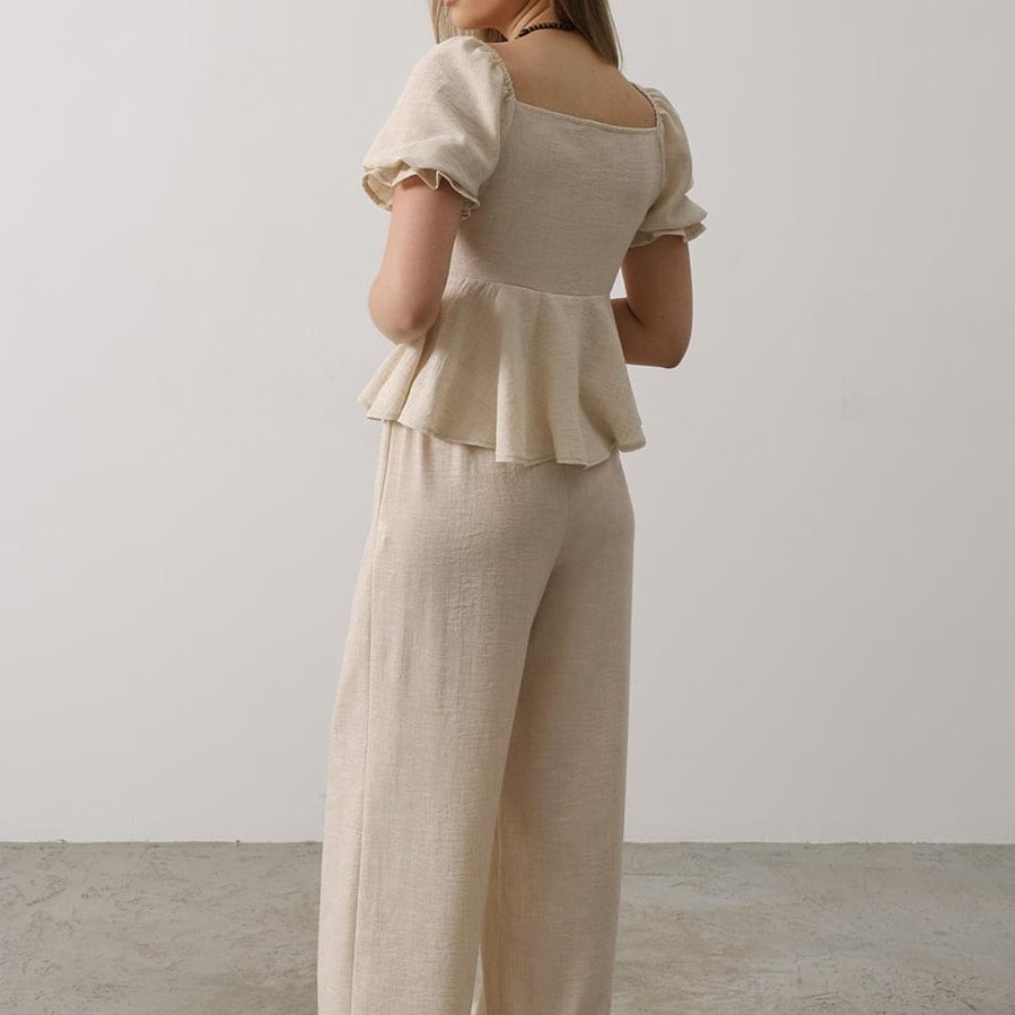 Fiyonklu Yarım Balon Kollu Takım