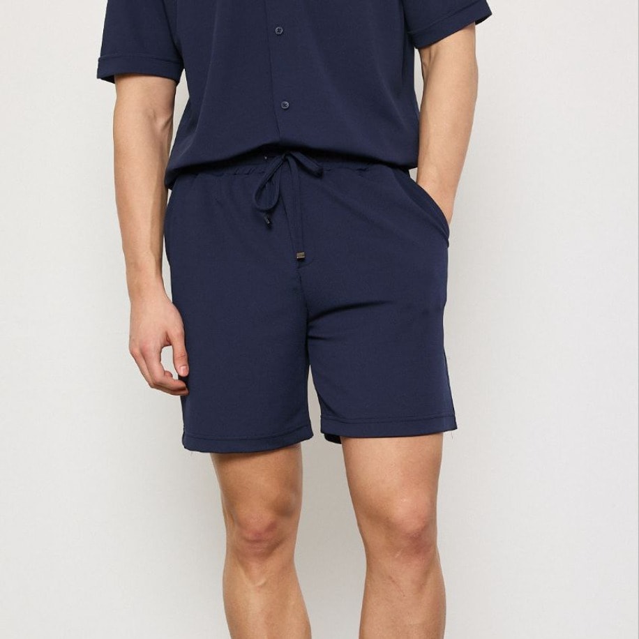 Jakarlı Örme Kumaş Şort