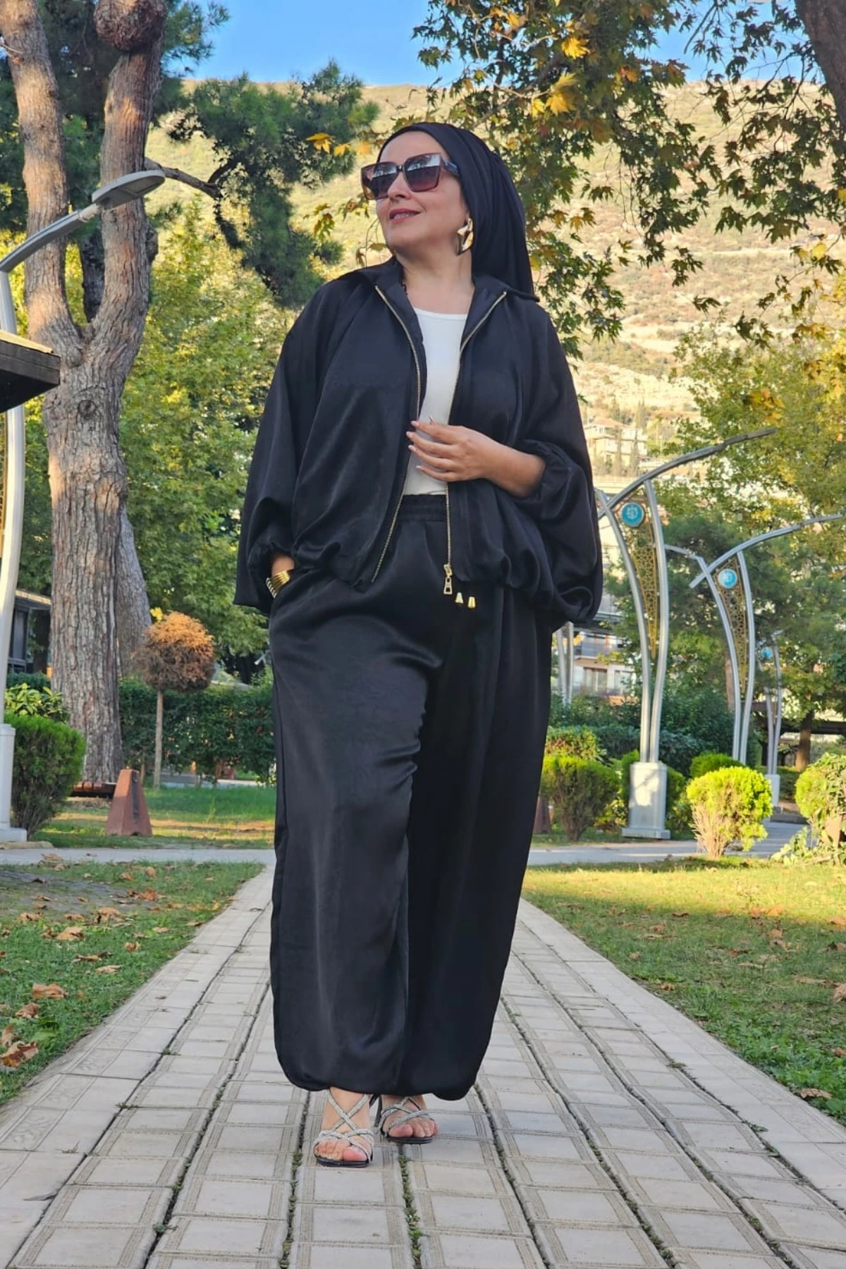 Saten Takım - Siyah