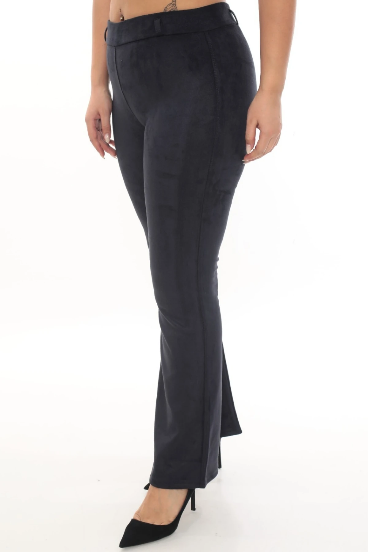 Süet Sihirli İspanyol Punto Pantolon 