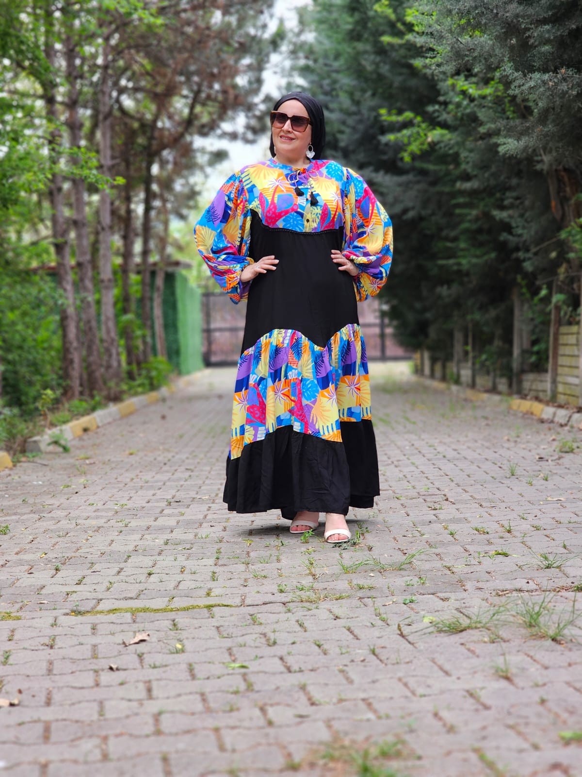 DESENLİ SALAŞ ELBİSE