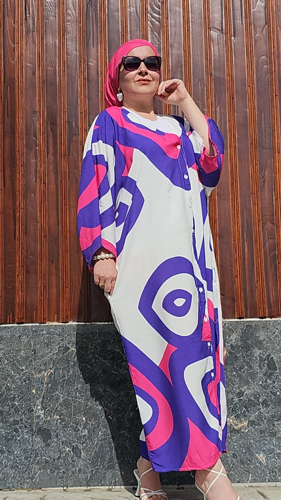 NAZAR PEMBE SALAŞ ELBİSE