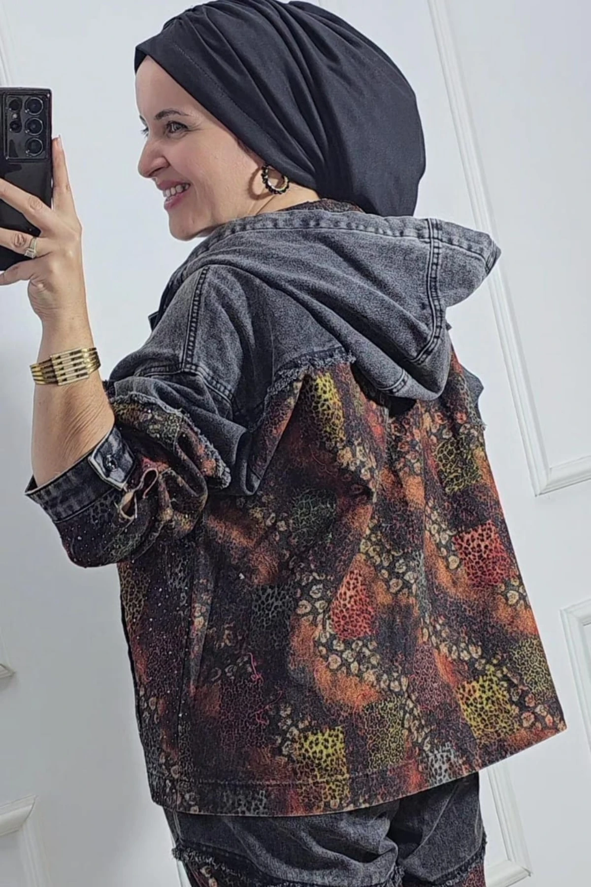 Taş Detaylı Desenli Takım 