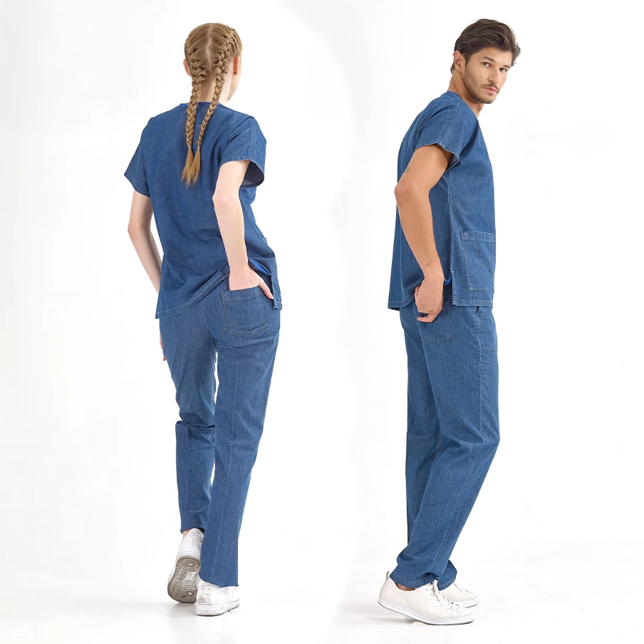 Kot Mavisi Tek Alt Medijean Dr. Greys Modeli (Gerçek Kot Kumaşı)