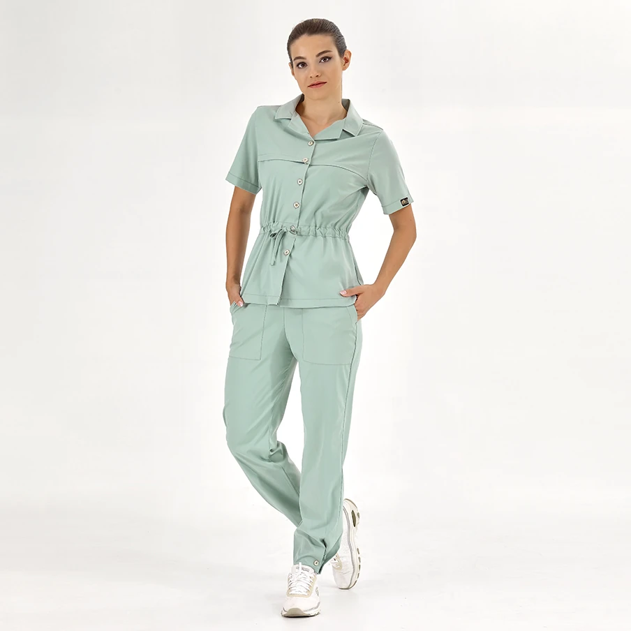 Mint Yeşili Retro Lüks Likra Takım