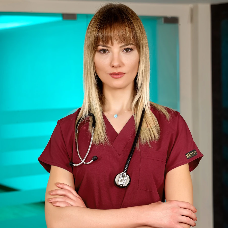 Bordo Dr Greys Terikoton Takım (İnce Kumaş)