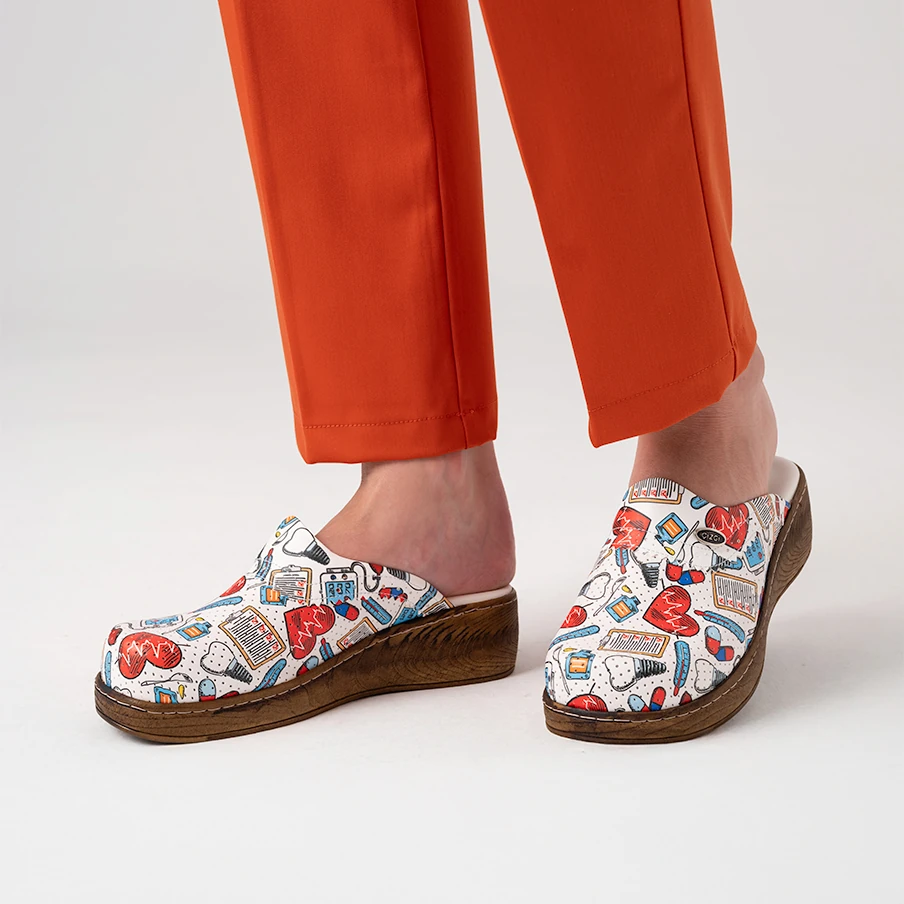 Kalp Atışı VivaColor Desenli Bayan Sabo Terlik