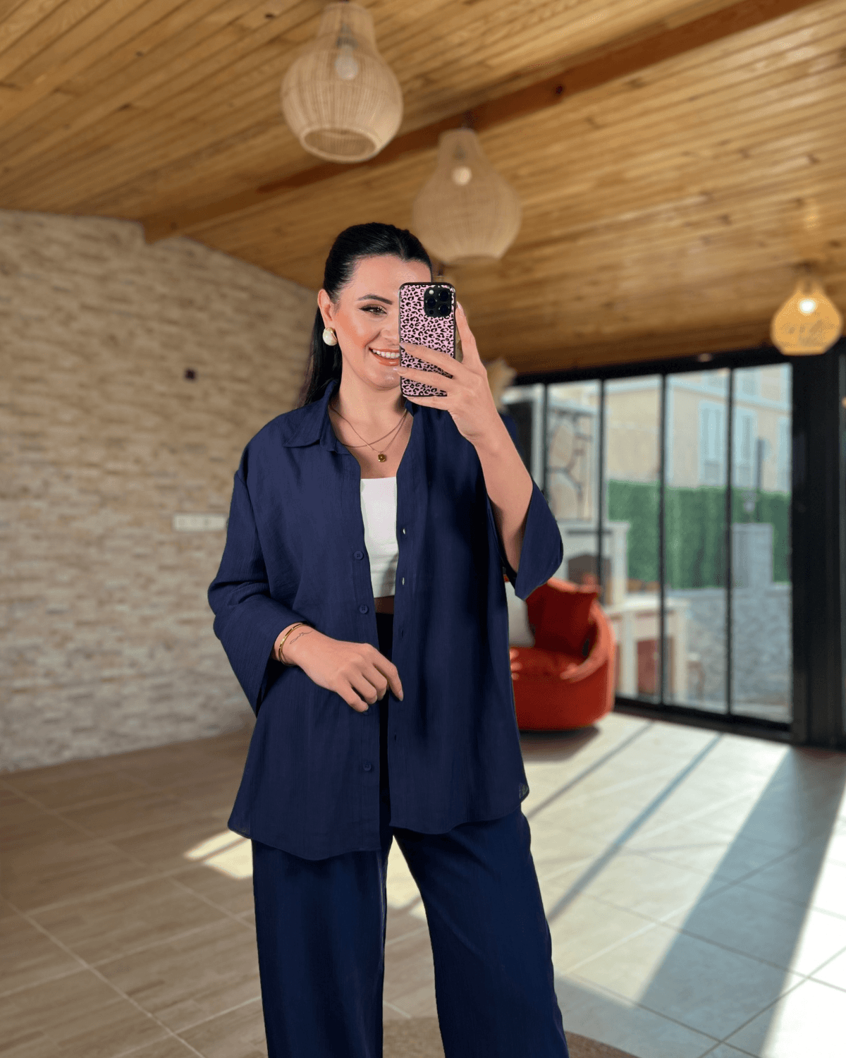 OVERSIZE GÖMLEK VE BOL KESIM ŞORTLU PANTOLON TAKIM
