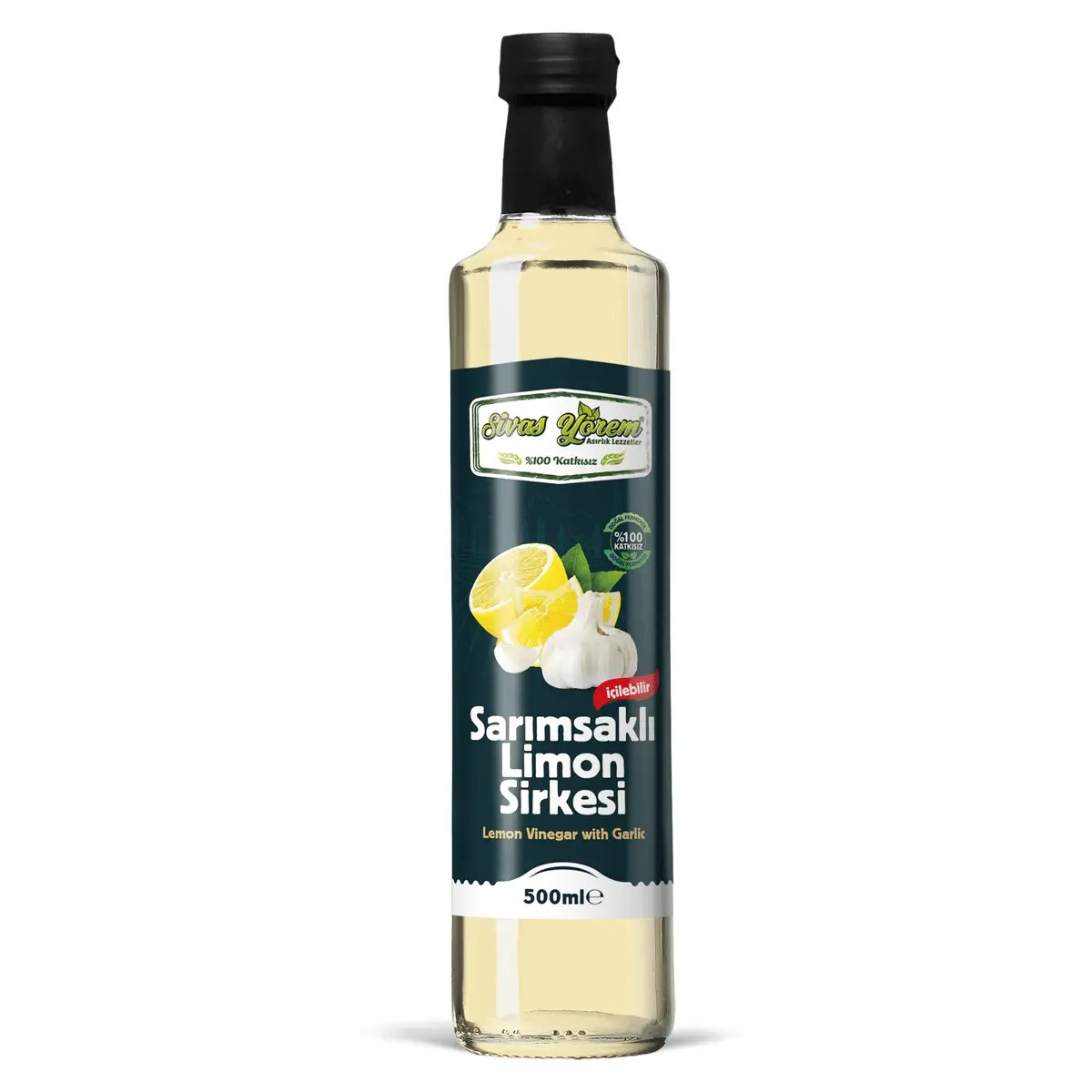 Sarımsaklı Limon Sirkesi Katkısız Doğal - 500ml