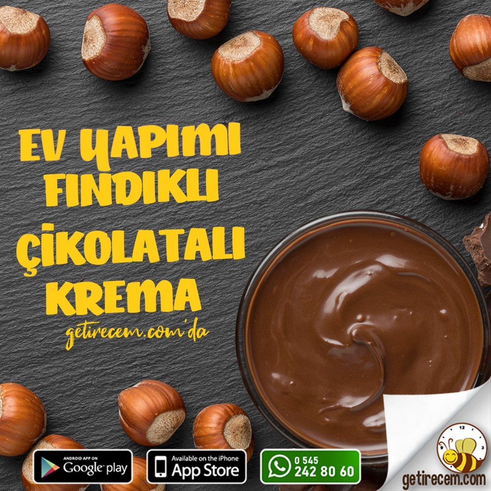 Ev Yapımı Fındıklı Çikolatalı Krema 500 GR