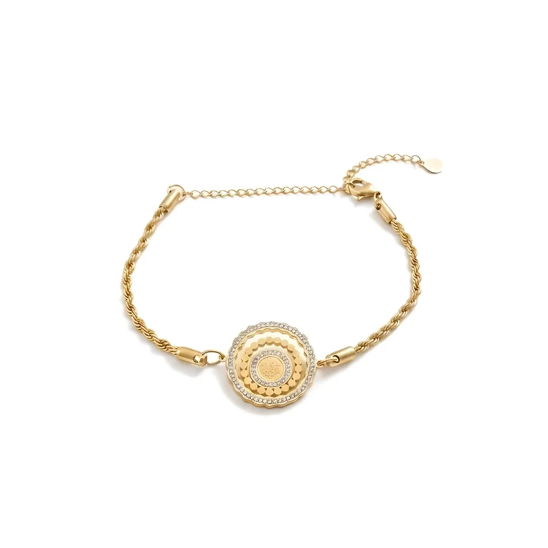 Dorika Toplu Çember Motifli İp Zincir Bileklik