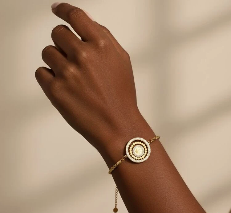 Dorika Toplu Çember Motifli İp Zincir Bileklik main variant image
