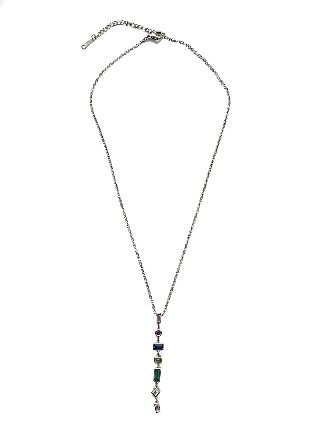 Renkli Baget Taşlı Kolye