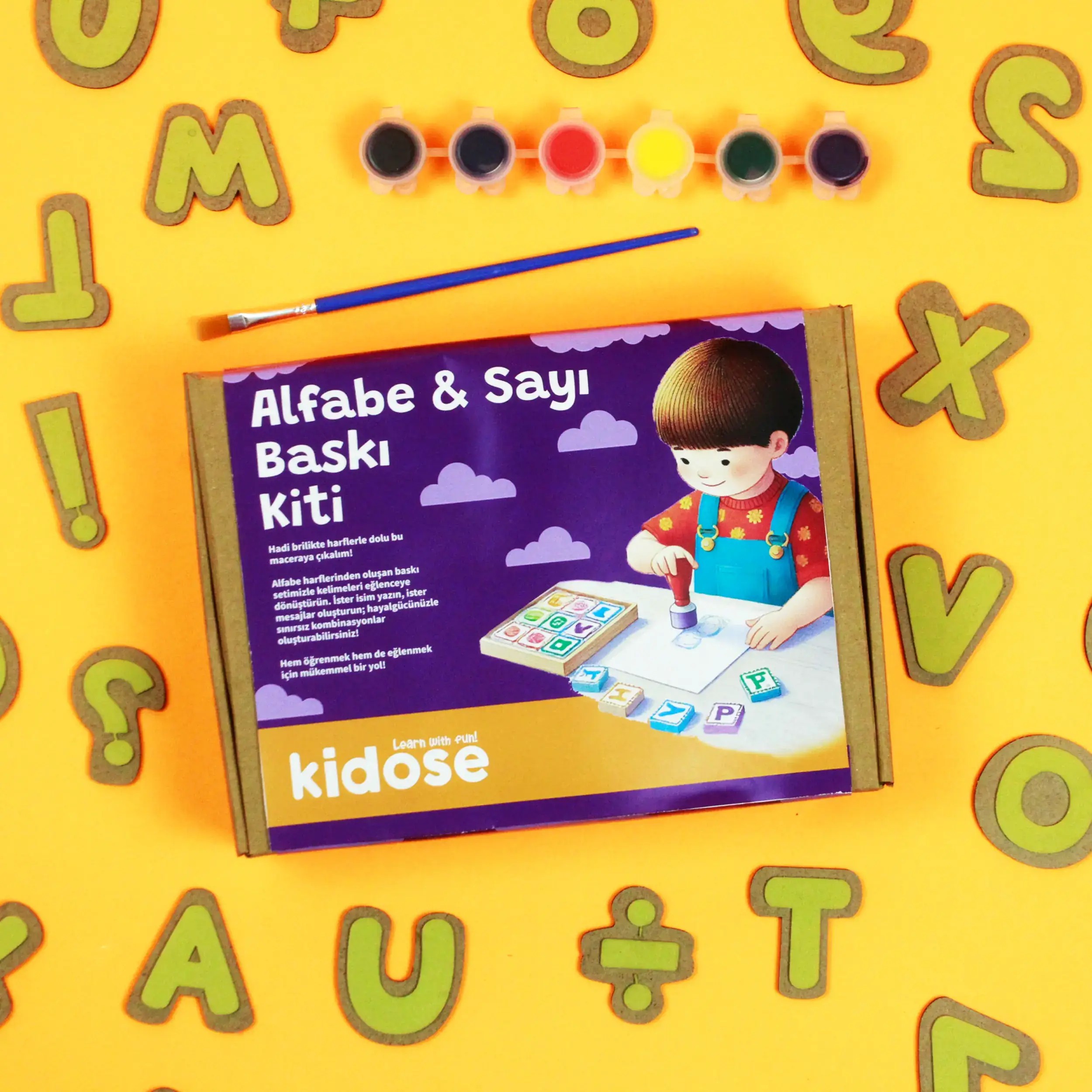 Alfabe ve Sayı Baskı Seti / Alphabet and Number Stamp Box