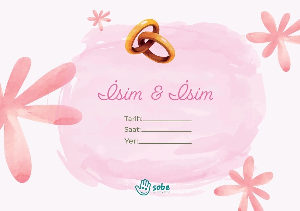 Pembe Düş Düğün Davetiyesi