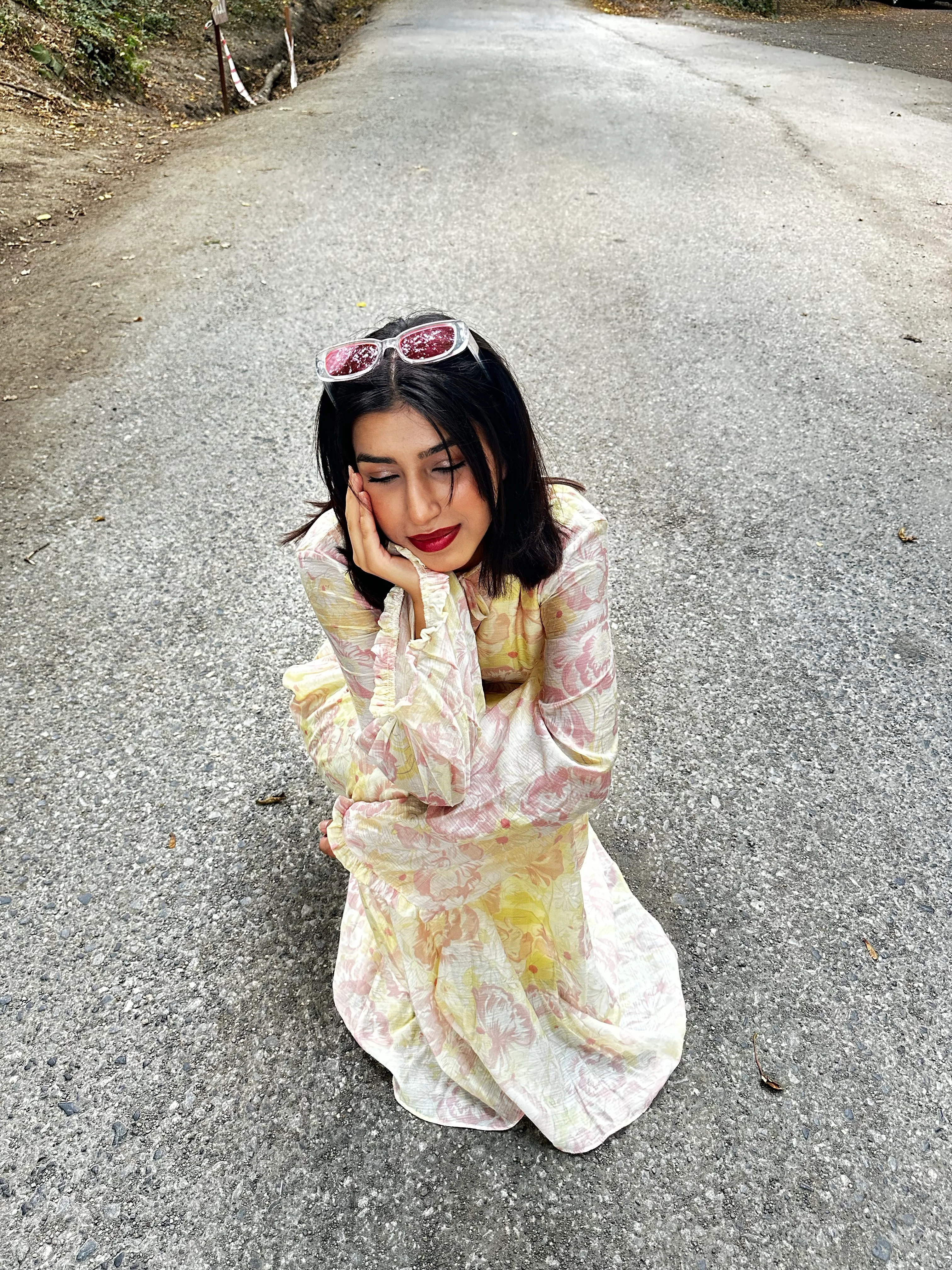 004-Tül modal elbise 