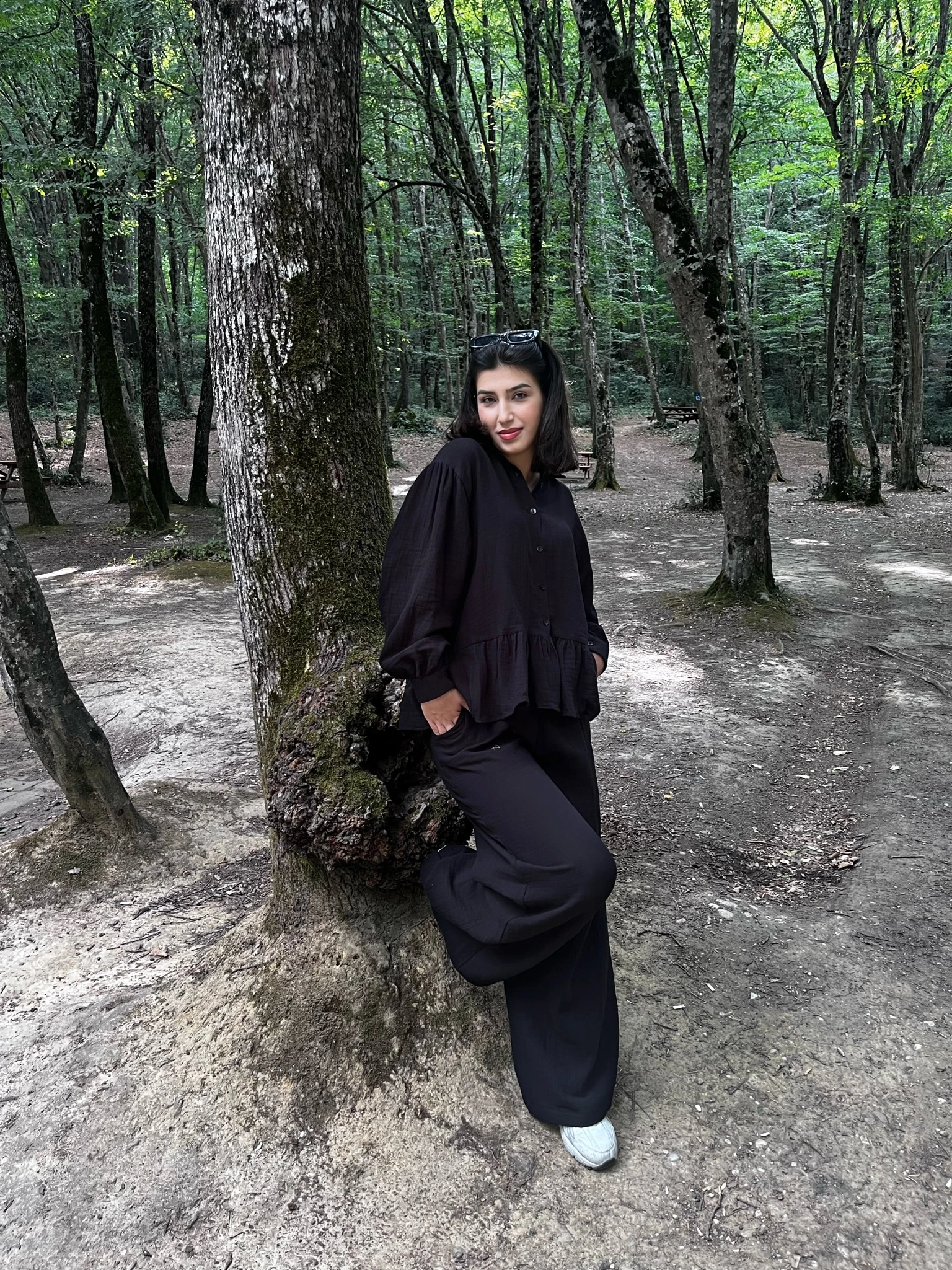 004-Müslin Pantolonlu Takım - Siyah