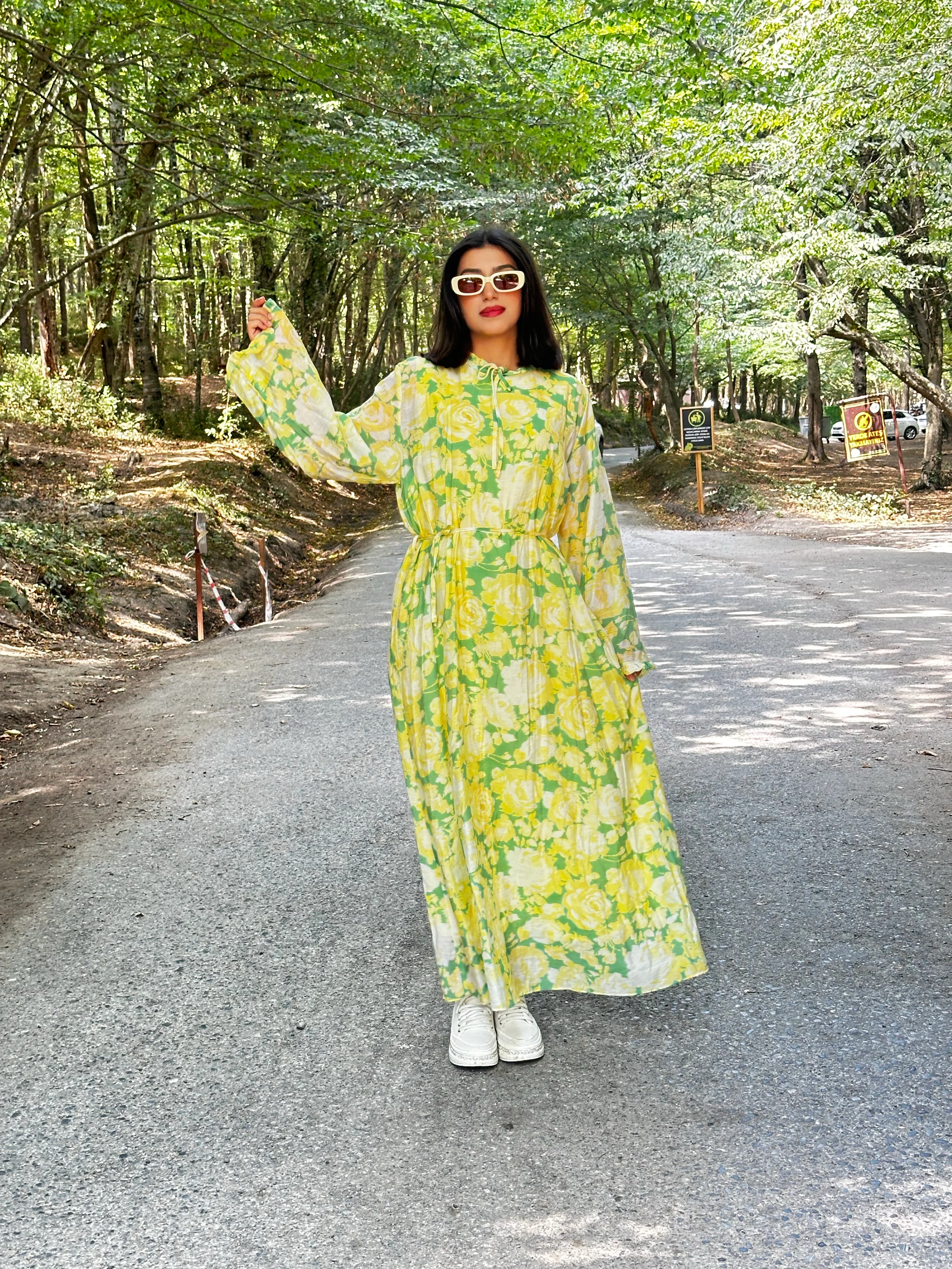 004-Tül modal elbise  - benetton