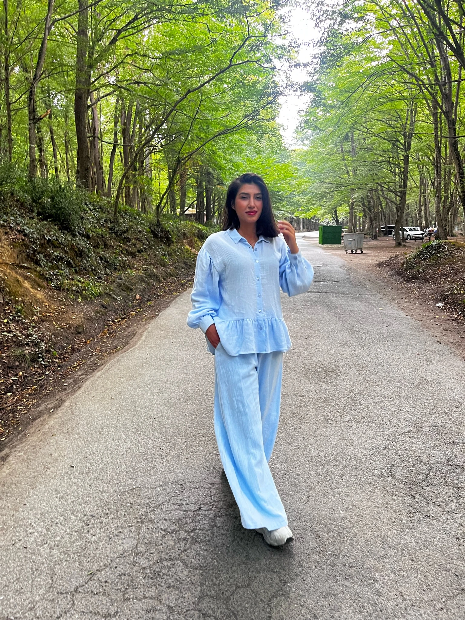 004-Müslin Pantolonlu Takım - Bebe Mavisi