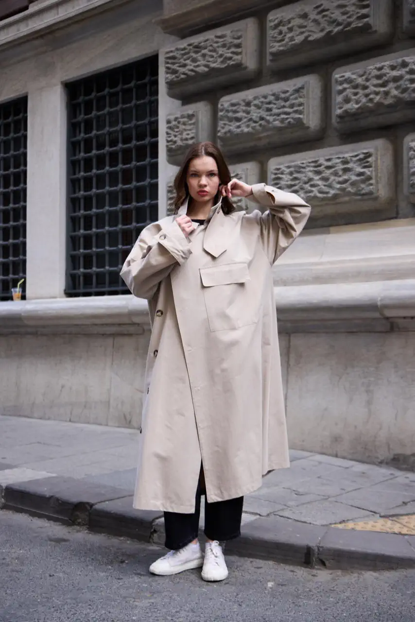 006-STİL TRENÇ - Kirli taş