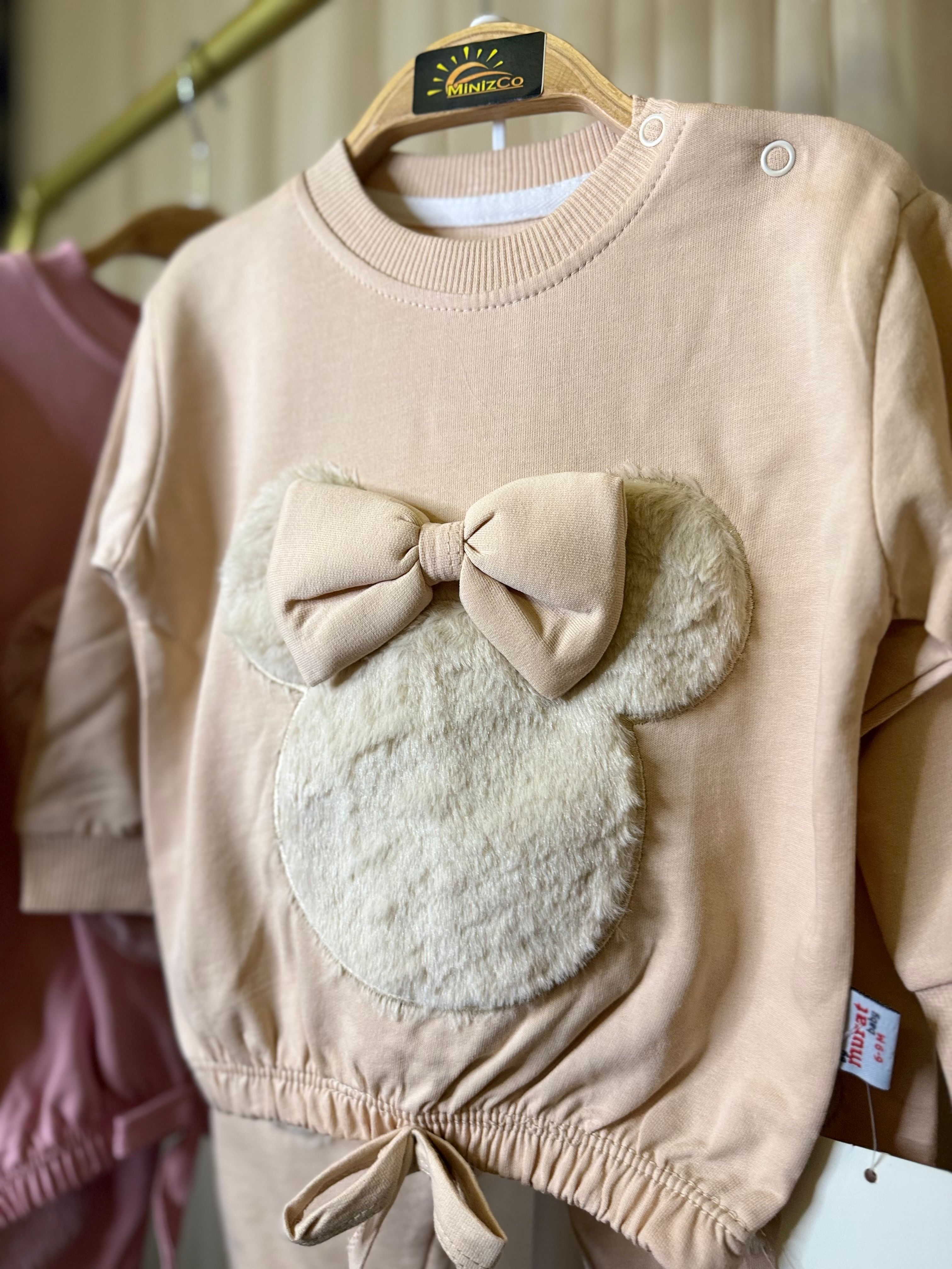 peluş detay 2 li takım