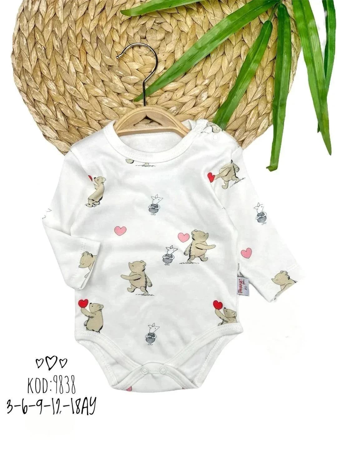 Ayıcık Baskılı Çıtçıtlı body