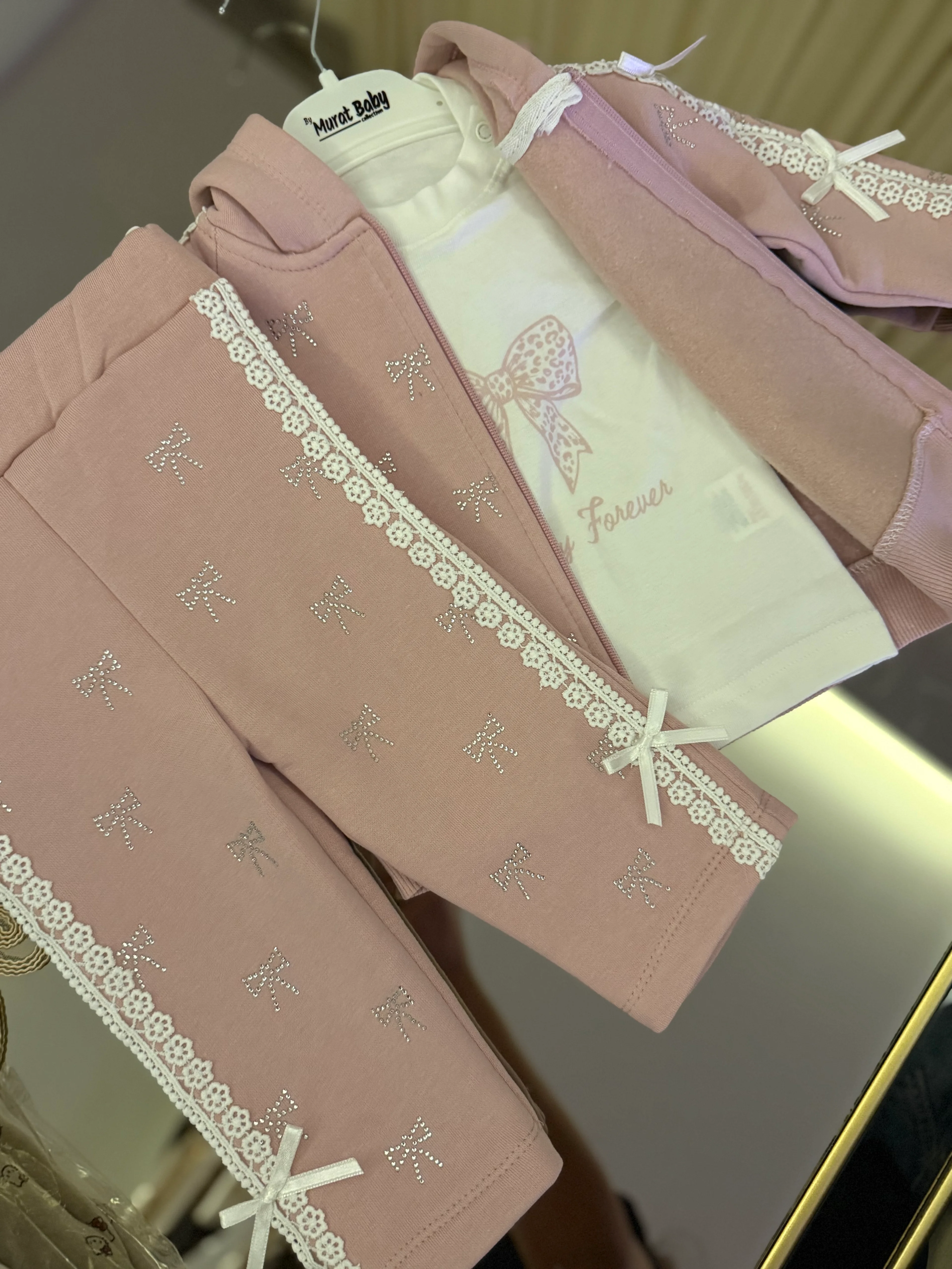 Taş Baskılı 3'lü Şardonlu Takım