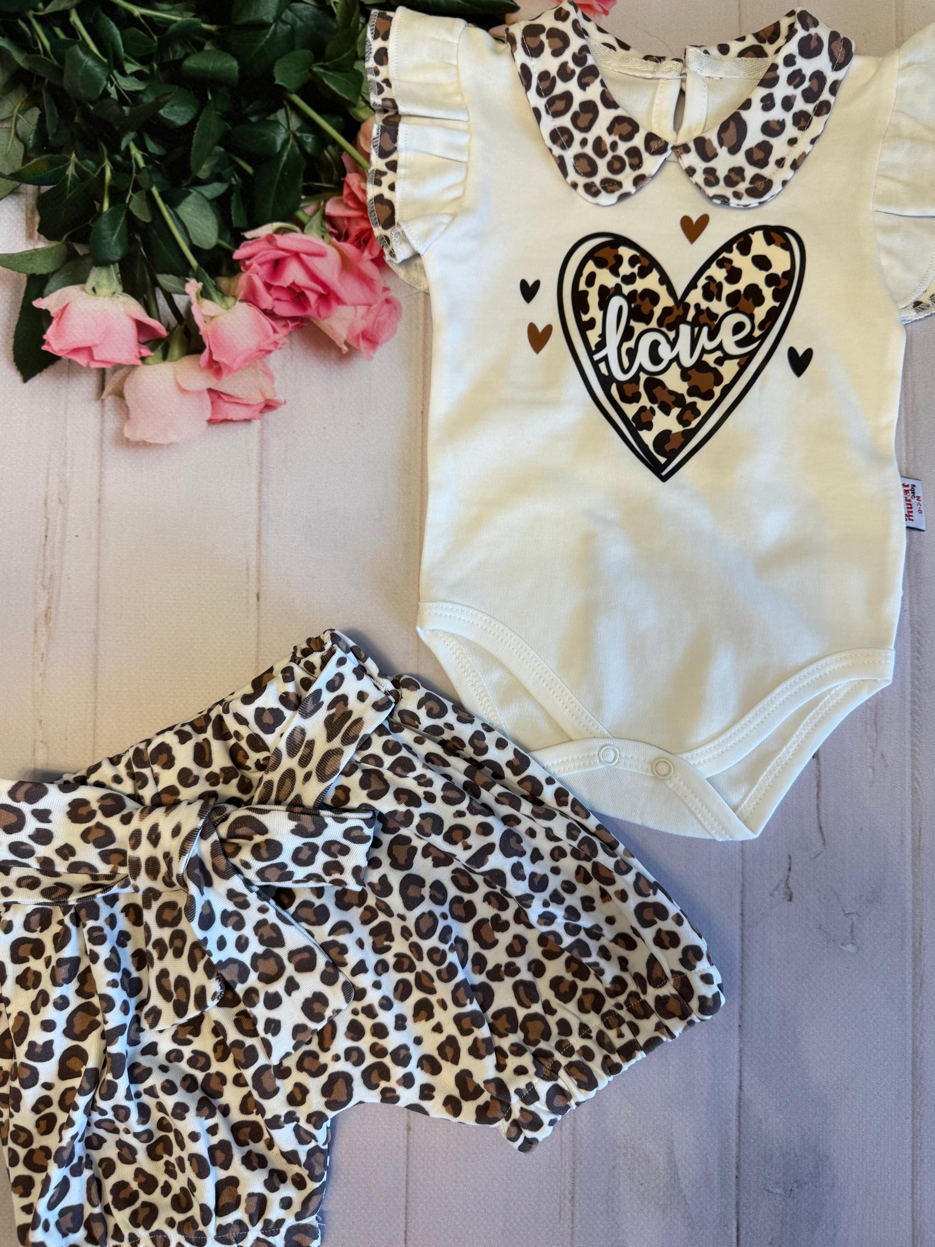 Love Yazılı Leopar 2'li Takım