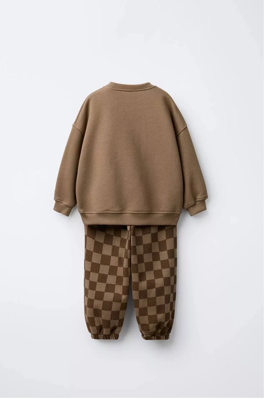 SNOOK DAMA KARELİ SWEATSHIRT VE JOGGER PANTOLON TAKIM