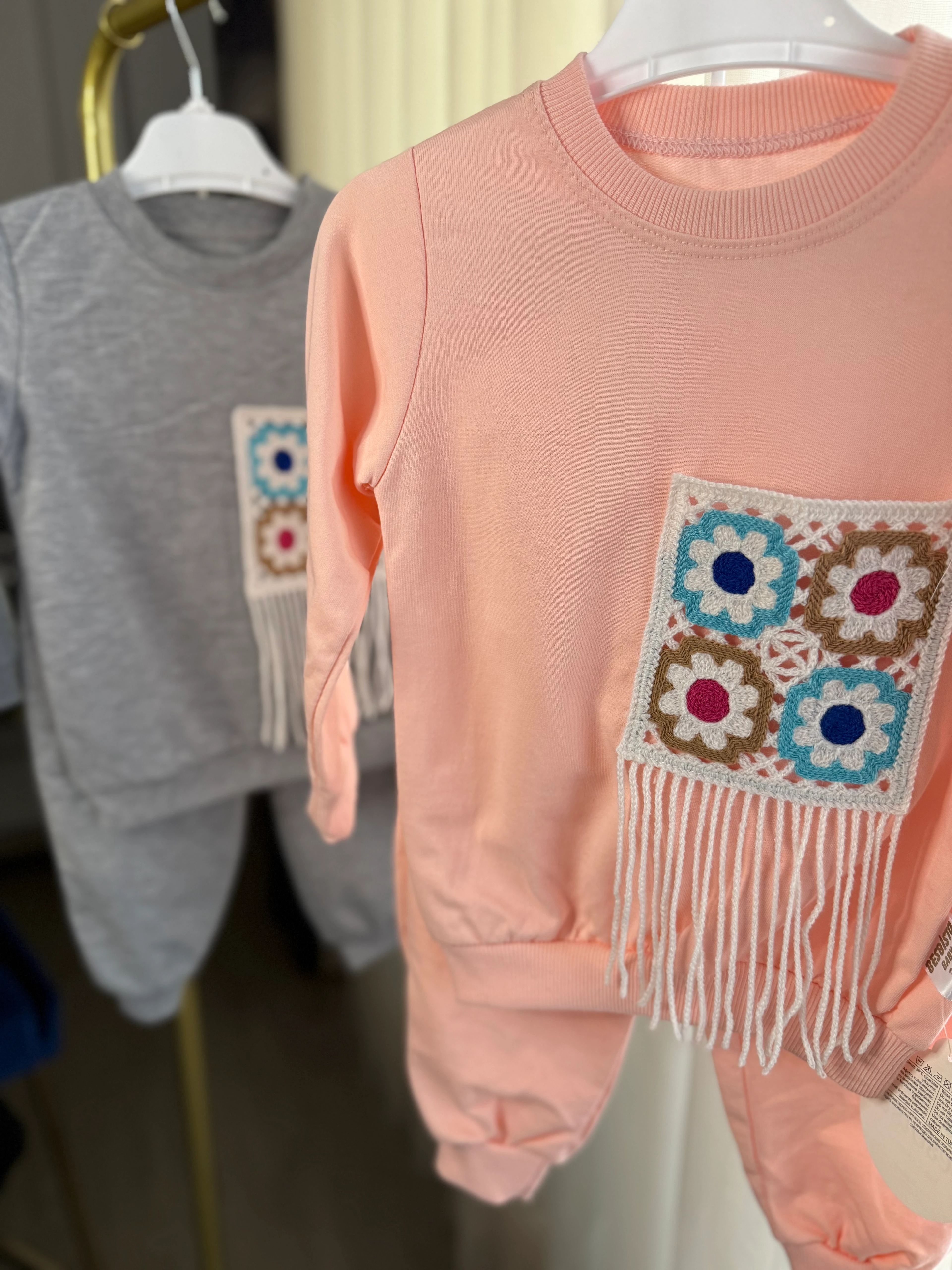 Örgü cep detay 2'li takım