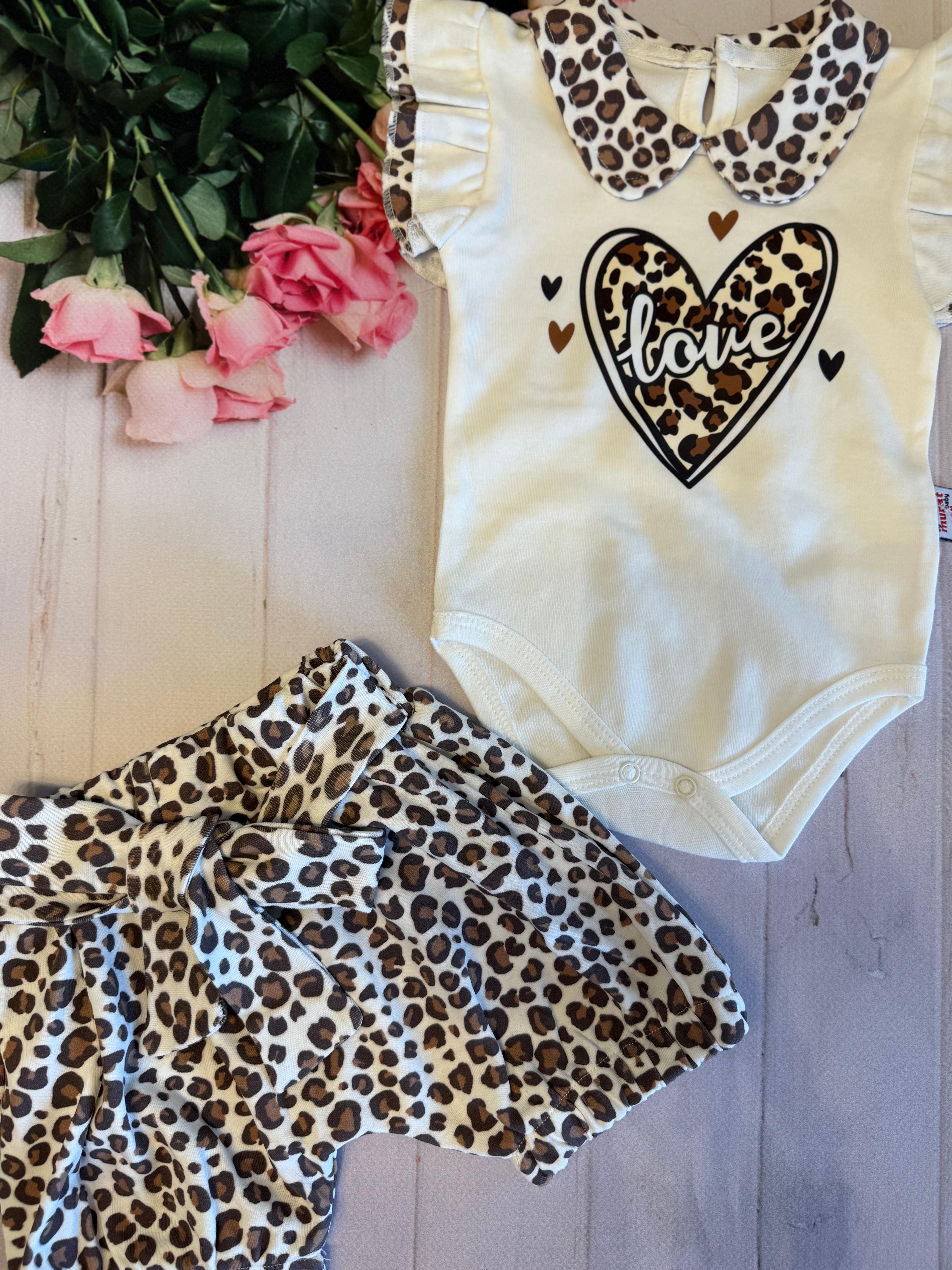 Love Yazılı Leopar 2'li Takım