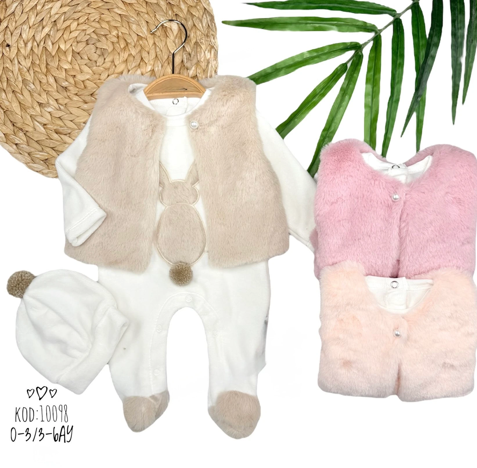 yelek şapka tulum set