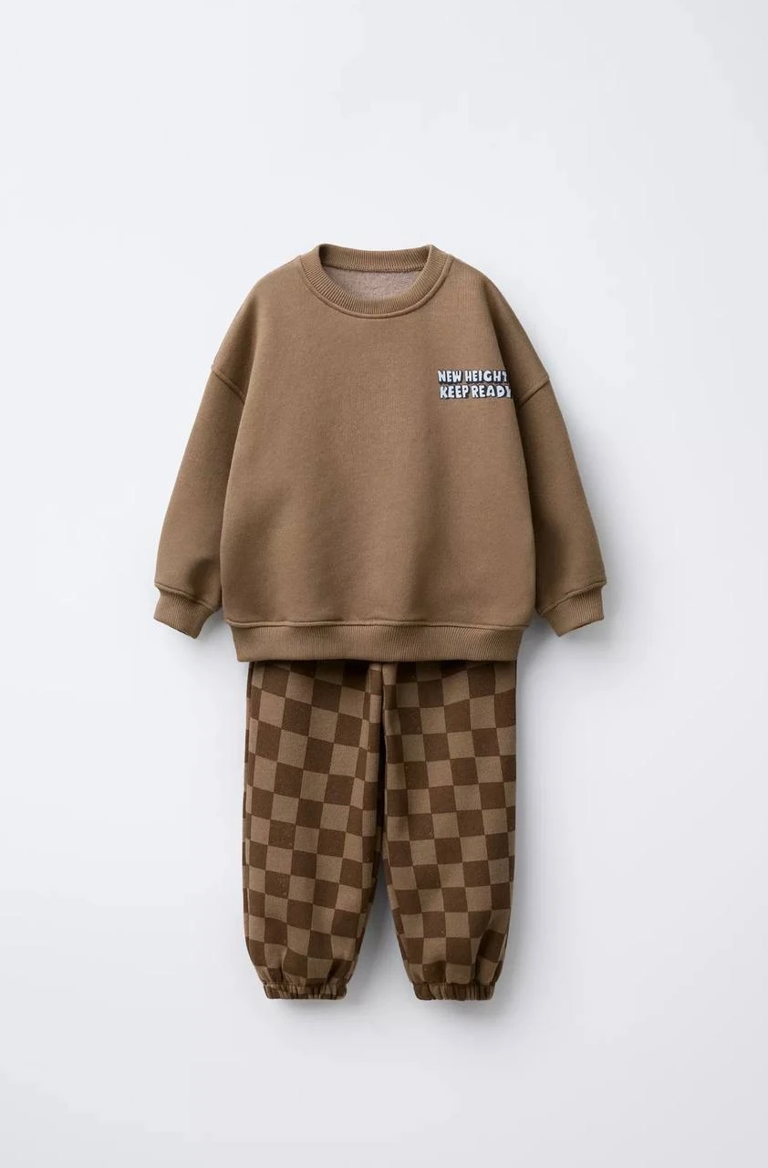 SNOOK DAMA KARELİ SWEATSHIRT VE JOGGER PANTOLON TAKIM