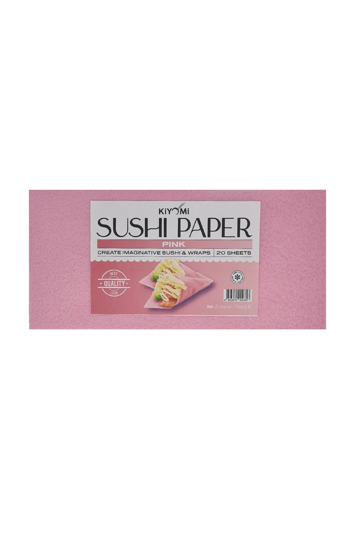 Pembe Soya Kağıdı - Suşi Kağıdı - Nori - Sushi Wrapper - 20 Yaprak